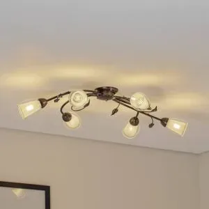Deckenlampe Liliana ONLI, dimmbar, bronze / altmessing, für Wohn- / Esszimmer, Metall, Florentiner, Deckenlampe