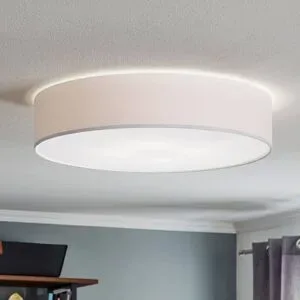 Deckenlampe Rondo TK Lighting, dimmbar, weiß / opal, für Schlafzimmer, Textil / Stoff / Seide, Modern, Deckenlampe