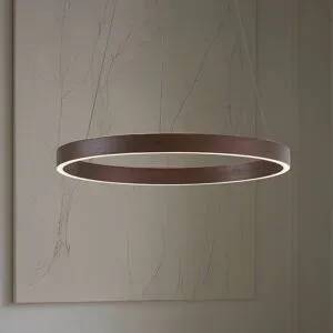 Hängelampe Yonam Lucande, dimmbar, braun / rost, für Wohn- / Esszimmer, Metall, Modern