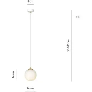 Glas Hängelampe Royal EMIBIG LIGHTING, dimmbar, weiß / opal, für Wohn- / Esszimmer, Modern, Pendelleuchte