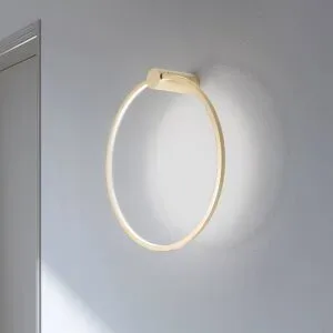 Wandlampe Saturno Milagro Lighting, messing / gold, für Wohn- / Esszimmer, Aluminium, Modern, LED Wandleuchte, Wandlampe Innen