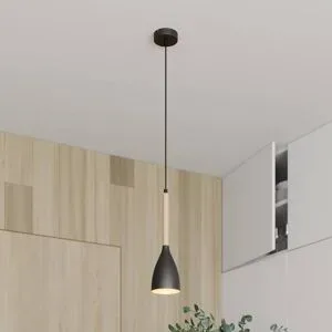 Hängelampe Muza Luminex, dimmbar, schwarz, für Wohn- / Esszimmer, Metall, Modern, Pendelleuchte