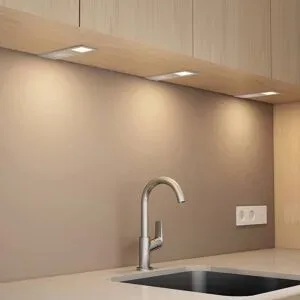 Arcchio LED-Unterbaulampen Nortra, 3er-Set, grau, alufarben Nortra Arcchio, dimmbar, alu / grau / zink, für Wohn- / Esszimmer, Aluminium, Modern, Unterschrankleuchten