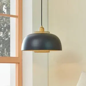 Hängelampe Miraca Lindby, dimmbar, schwarz, für Wohn- / Esszimmer, Metall, Modern, Pendelleuchte