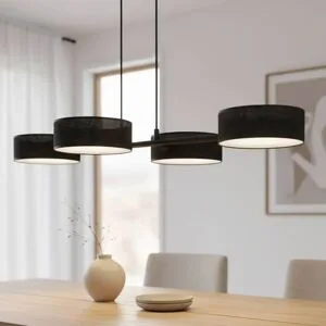 Hängelampe Drumz 4 EMIBIG LIGHTING, dimmbar, schwarz, für Wohn- / Esszimmer, Metall, Modern, Pendelleuchte