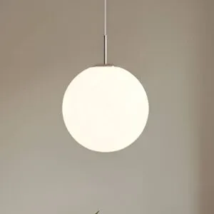 Glas Hängelampe Marike Lindby, dimmbar, weiß / opal, für Wohn- / Esszimmer, Glas, Modern, Pendelleuchte