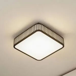 Lindby LED-Außendeckenleuchte Lurinda, 26 cm schwarz, IP44 Lurinda, schwarz, Aluminium, Modern, LED Deckenleuchten