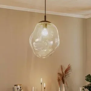 Glas Hängelampe Sol TK Lighting, dimmbar, klar / transparent, für Wohn- / Esszimmer, Glas, Modern, Pendelleuchte