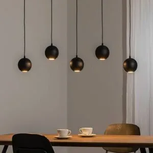 Hängelampe Midway HELAM, schwarz, für Wohn- / Esszimmer, Metall, Modern
