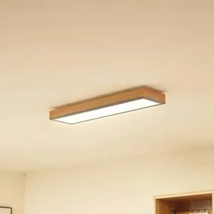 LED Deckenlampe Laviona Lindby, dimmbar, Holz hell, für Wohn- / Esszimmer, Holz, Modern, LED Deckenleuchte
