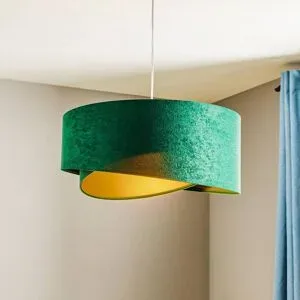 Hängelampe Vivien Maco Design, dimmbar, grün, für Wohn- / Esszimmer, Textil / Stoff / Seide, Modern, Pendelleuchte