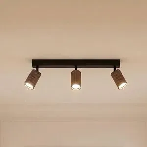 Deckenstrahler Tune, 3-flammig, braun, Metall, Länge 66 cm Tune TK Lighting, dimmbar, braun / rost, für Wohn- / Esszimmer, Aluminium, Strahler