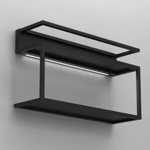 Wandlampe Shelf Luminex, schwarz, für Wohn- / Esszimmer, Metall, Modern, LED Wandleuchte, Wandlampe Innen