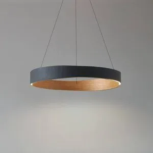 Hängelampe Daelor Lucande, dimmbar, schwarz, für Wohn- / Esszimmer, Metall, Design