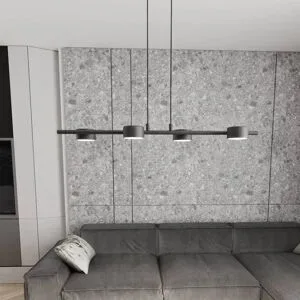 Deckenstrahler Sora, Länge 80 cm, Metall, 4-flg. Sora EMIBIG LIGHTING, dimmbar, schwarz, für Wohn- / Esszimmer, Metall, Modern, Strahler