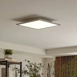 LED Panel Livel Lindby, alu / grau / zink, für Küche, Aluminium, Modern, LED Deckenleuchte
