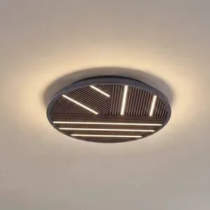 LED Deckenlampe Orven Lucande, dimmbar, schwarz, für Wohn- / Esszimmer, Metall, Modern, LED Deckenleuchte