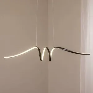 Hängelampe Loop Milagro Lighting, schwarz, für Wohn- / Esszimmer, Metall, Modern