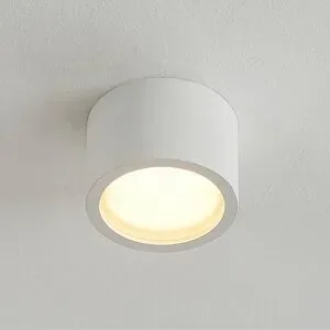Arcchio Downlight Nieva, GX53, weiß, rund, Ø 10cm, Metall Nieva Arcchio, dimmbar, weiß / opal, für Flurbereich, Aluminium, Modern, Downlights