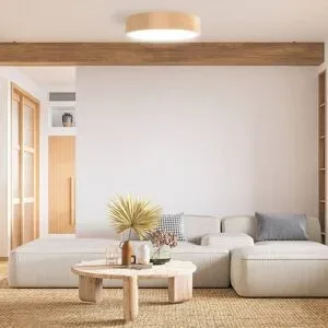 Deckenlampe Cleo DR800 TEMAR LIGHTING, dimmbar, Holz hell, für Wohn- / Esszimmer, Holz, Modern, Deckenlampe