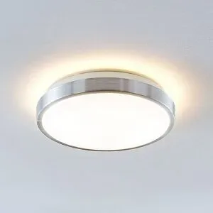 LED Deckenlampe Emelie Lindby, alu / grau / zink, für Wohn- / Esszimmer, Aluminium, Modern, LED Deckenleuchte