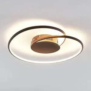 LED Deckenlampe Joline Lindby, braun / rost, für Wohn- / Esszimmer, Metall, Modern, LED Deckenleuchte
