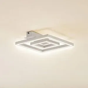 LED Deckenlampe Madamo Lindby, weiß / opal, für Wohn- / Esszimmer, Aluminium, Modern, LED Deckenleuchte