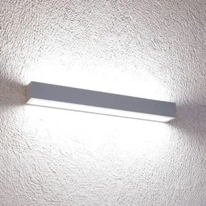 Wandlampe Mera MCJ, alu / grau / zink, für Flurbereich, Metall, Modern, LED Wandleuchte, Wandlampe Innen
