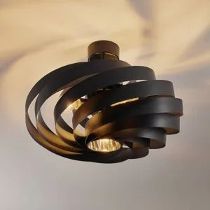 Deckenlampe Vento Domiluce, dimmbar, schwarz, für Wohn- / Esszimmer, Metall, Modern, Deckenlampe