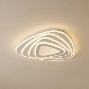 LED Deckenlampe Rebeka Lindby, dimmbar, weiß / opal, für Wohn- / Esszimmer, Metall, Modern, LED Deckenleuchte