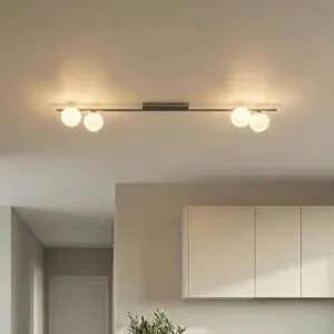 Deckenlampe Imelo TK Lighting, dimmbar, braun / rost, für Schlafzimmer, Glas, Deckenlampe