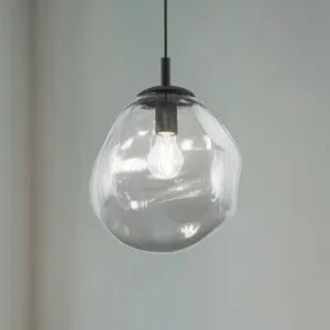 Glas Hängelampe Sol TK Lighting, dimmbar, alu / grau / zink, für Wohn- / Esszimmer, Glas, Modern, Pendelleuchte