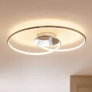 LED Deckenlampe Joline Lindby, chrom / silber, für Wohn- / Esszimmer, Metall, Modern, LED Deckenleuchte