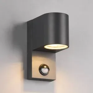 Wandlampe aussen Reeya Grau 7 cm 15 cm - Farbe: anthrazit - Material: Aluminium-Druckguss - Wandlampe aussen