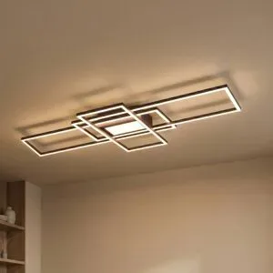 Deckenlampe Carphira Grau Metall 105 cm 6.5 cm - Farbe: anthrazit - LED - Deckenlampe- LED Energiesparlampe