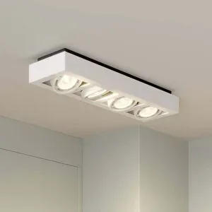 Deckenlampe Ronka Arcchio, dimmbar, weiß / opal, für Wohn- / Esszimmer, Aluminium, Modern, Deckenlampe