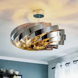 Deckenlampe Vento Euluna, dimmbar, chrom / silber, für Wohn- / Esszimmer, Metall, Modern, Deckenlampe