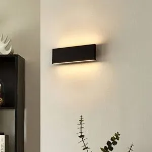Wandlampe Ignazia Lindby, dimmbar, schwarz, für Wohn- / Esszimmer, Metall, Modern, LED Wandleuchte, Wandlampe Innen