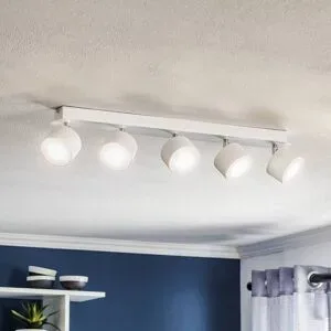 Deckenstrahler Cloudy fünfflammig weiß Eko-Light, dimmbar, weiß / opal, für Wohn- / Esszimmer, Metall, Modern, Strahler
