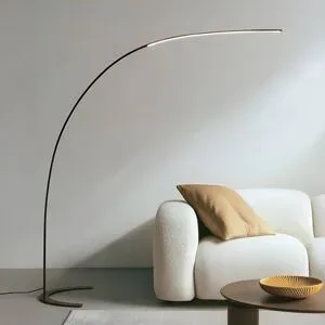 LED Stehlampe DANUA Lindby, dimmbar, schwarz, für Arbeitszimmer / Büro, Metall, Modern, LED Stehlampe