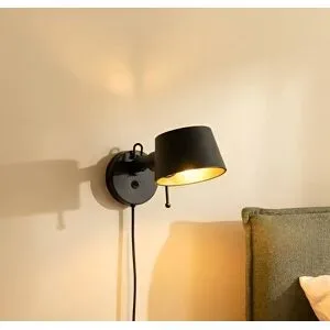 Wandlampe Silka Lucande, schwarz, für Wohn- / Esszimmer, Metall, Modern, Wandleuchte, Wandlampe Innen