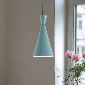 Hängelampe Tom Opviq, dimmbar, blau, für Wohn- / Esszimmer, Metall, Junges Wohnen, Pendelleuchte