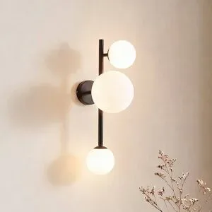Wandlampe Dione ALDEX, dimmbar, schwarz, für Wohn- / Esszimmer, Glas, Modern, Wandleuchte, Wandlampe Innen