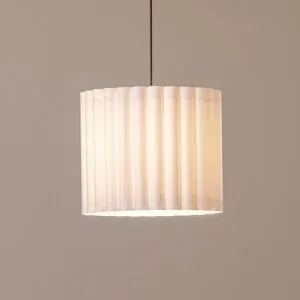 Hängelampe Aria Duolla, dimmbar, weiß / opal, für Wohn- / Esszimmer, Textil / Stoff / Seide, Pendelleuchte