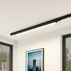 Arcchio LED-Schienenleuchte Harlow, schwarz, 109 cm, 4.000 K Harlow, schwarz, für Arbeitszimmer / Büro, Aluminium, Modern, Stromschienenstrahler