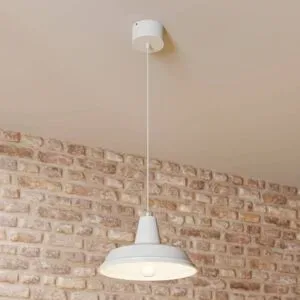Hängelampe Class Luminex, dimmbar, weiß / opal, für Wohn- / Esszimmer, Metall, Pendelleuchte