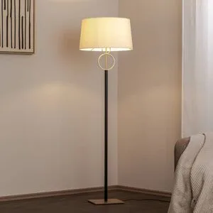 Stehlampe Priam Argon, schwarz, für Wohn- / Esszimmer, Metall, Stehlampe