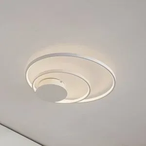 LED Deckenlampe Nerwin Lindby, dimmbar, weiß / opal, für Wohn- / Esszimmer, Aluminium, Modern, LED Deckenleuchte