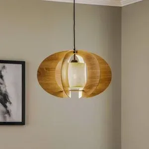 Holz Hängelampe Modern C M SIGMA, dimmbar, Holz hell, für Wohn- / Esszimmer, Holz, Modern, Pendelleuchte