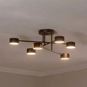 Deckenlampe Modus 6 EMIBIG LIGHTING, dimmbar, schwarz, für Wohn- / Esszimmer, Metall, Modern, Deckenlampe